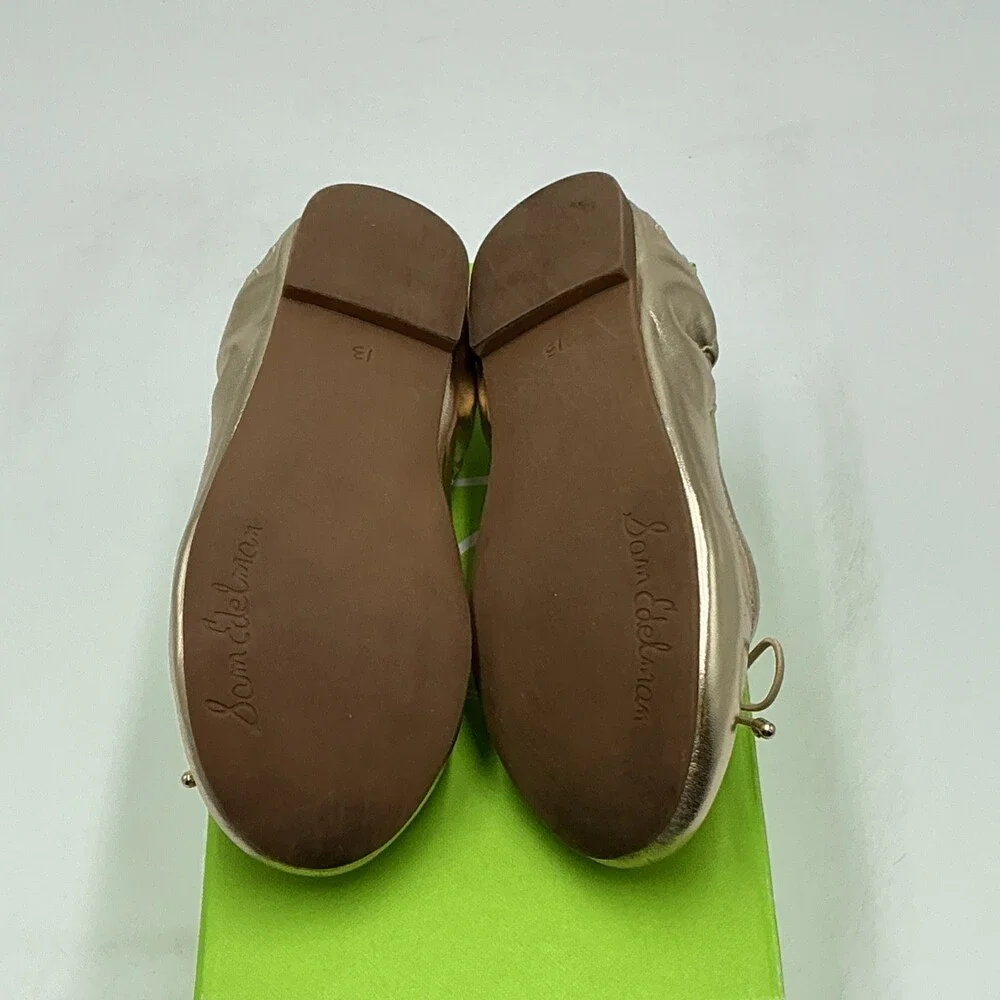 Sam Edelman Felicia S Flex Ballet Flats Girls US 13 Gold Slip On Shoes Ebay1326
